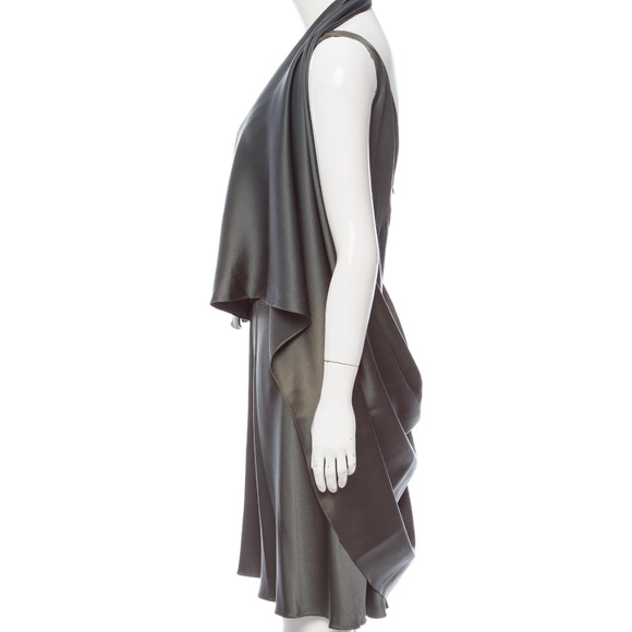 Zac Posen Charcoal Back Silk Dress - Picture 2 of 6